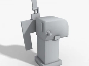 railway crossing gate 1 3D Model