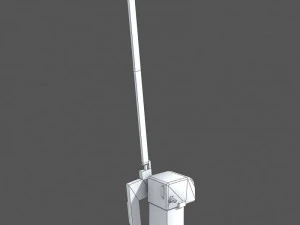railway crossing gate 1 3D Model