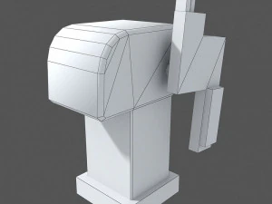 railway crossing gate 1 3D Model