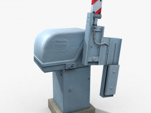 railway crossing gate 1 Modèle 3D