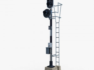 railway traffic light 1 Modelo 3D