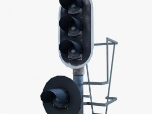 railway traffic light 1 3D मॉडल