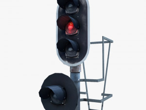 railway traffic light 1 3D मॉडल