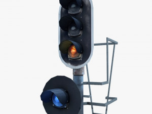 railway traffic light 1 3D मॉडल