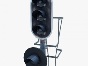 railway traffic light 1 3D मॉडल