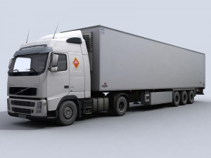 refrigerated transport truck 1 3D 모델