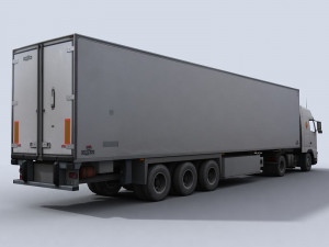 refrigerated transport truck 1 Modello 3D