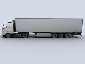 refrigerated transport truck 1 Modello 3D