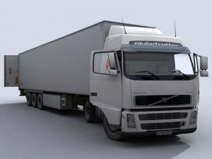 refrigerated transport truck 1 Modello 3D