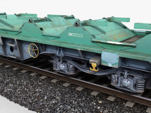 steel coil wagon 1 3D Model