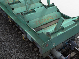 steel coil wagon 1 3D Model