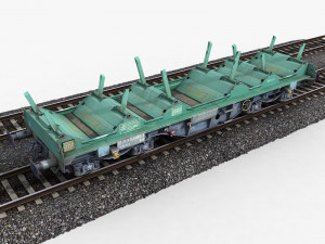 steel coil wagon 1 3D Model