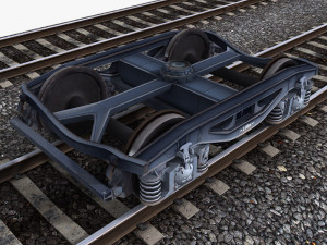 steel coil wagon 1 3D Model