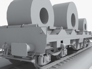 steel coil wagon 1 3D Model