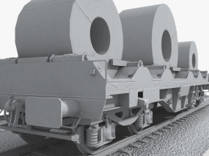 steel coil wagon 1 3D Model