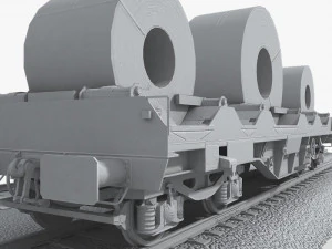 steel coil wagon 1 3D Model