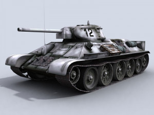 t-34-76 wwii russian tank 3D Model