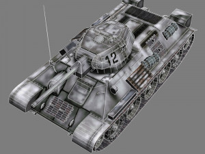 t-34-76 wwii russian tank Modello 3D