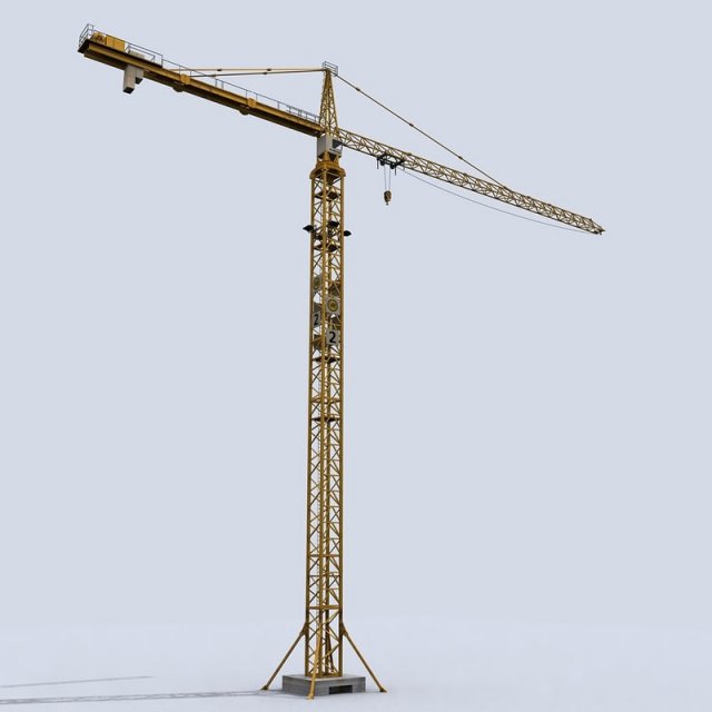 tower crane 1 Modèle 3D .c4d .max .obj .3ds .fbx .stl .blend 