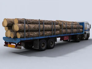 transport truck 2 3D Model