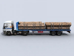 transport truck 2 3D Model