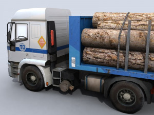 transport truck 2 3D Modell