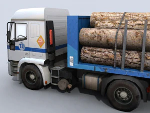 transport truck 2 3D Model