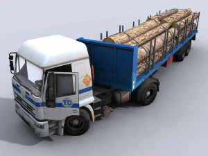 transport truck 2 3D Model