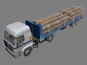 transport truck 2 3D Model