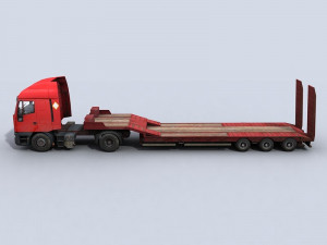 transport truck 3 3D Model
