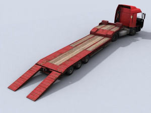 transport truck 3 3D Model