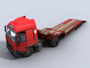 transport truck 3 3D Model