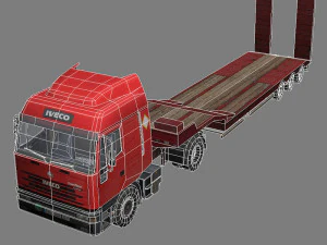 transport truck 3 3D Model
