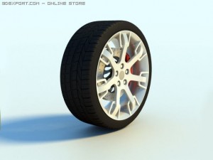 maserati granturismo s wheel 3D 모델