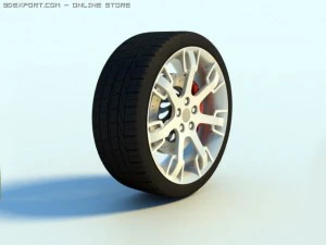 maserati granturismo s wheel 3D Model