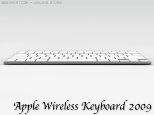 apple wireless keyboard 2009 3D Модель