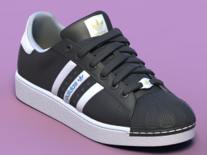 sport shoes 02 black Modelo 3D