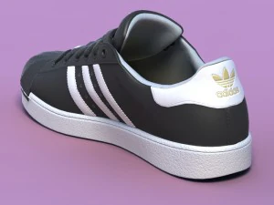 sport shoes 02 black 3D Model