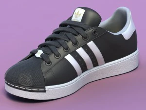 sport shoes 02 black 3D Model
