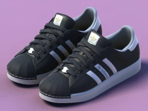 sport shoes 02 black 3D Model