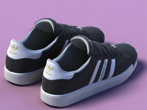 sport shoes 02 black 3D 模型