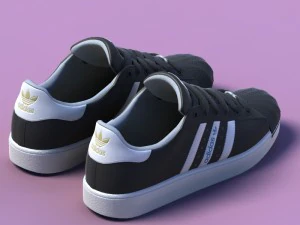 sport shoes 02 black 3D Model