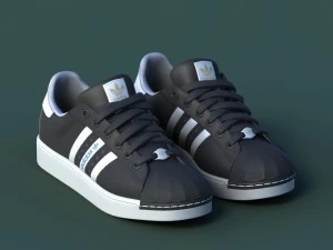 sport shoes 02 black 3D Model