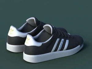 sport shoes 02 black 3D Model