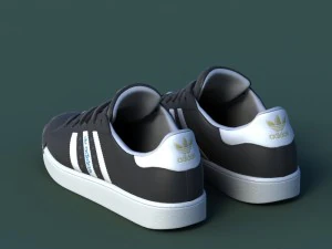 sport shoes 02 black 3D Model