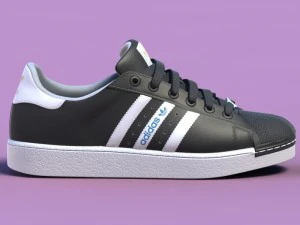 sport shoes 02 black 3D Model