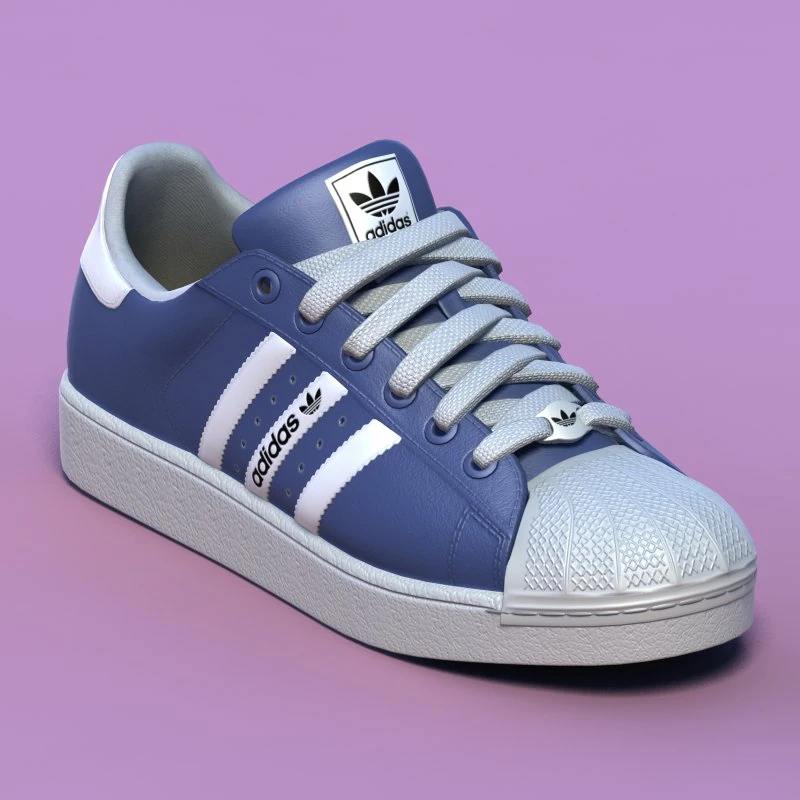 sports shoes 02 blue 3D Model .c4d .max .obj .3ds .fbx .stl .blend 