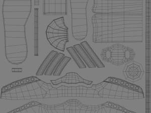 sports shoes 02 blue 3D Model