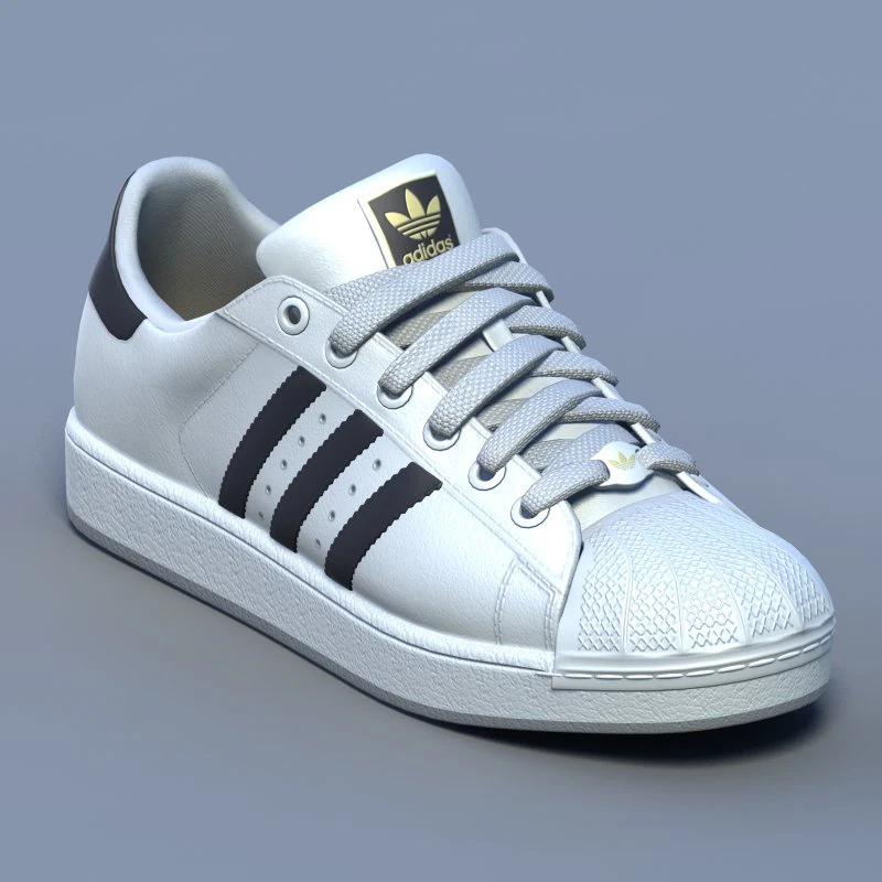 sports shoes 02 white 3D Model .c4d .max .obj .3ds .fbx .stl .blend 