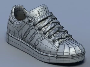 sports shoes 02 white 3D Model